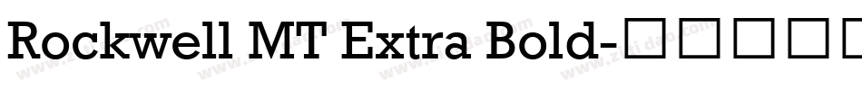 Rockwell MT Extra Bold字体转换